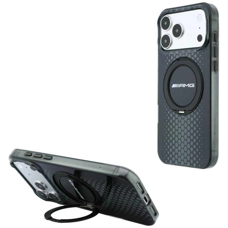 Mercedes AMG IML Double Layer Urban Line Case with Ring Stand MagSafe for iPhone 18 Pro / 17 Pro - Black