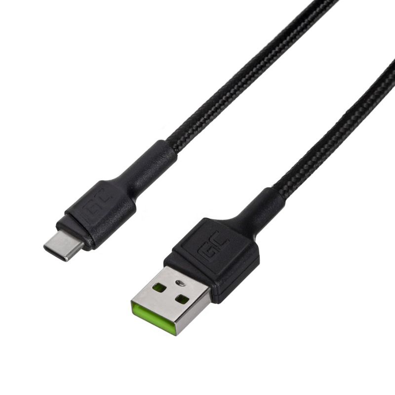GREEN CELL Cable KABGC30 GC POWERSTREAM USB-C – USB-C 120CM, POWER DELIVERY 60W, ULTRA CHARGE, QC 3.0