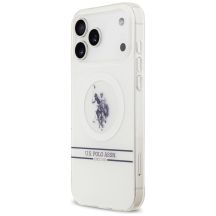U.S. Polo Assn. Polo US DH and Bottom Stripe Logo MagSafe Case for iPhone Pro Max