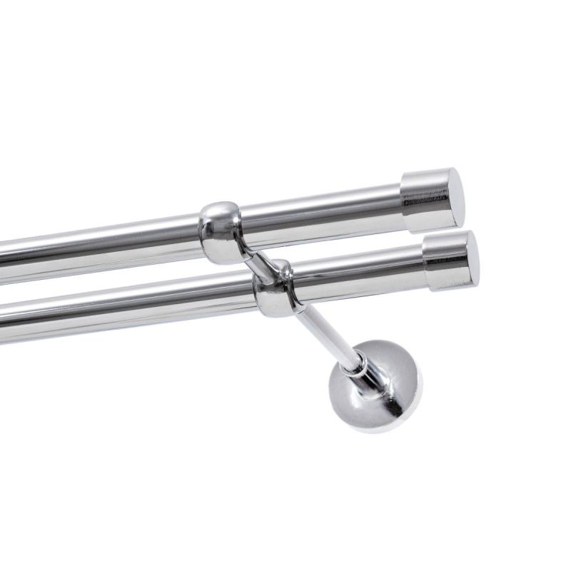 Double Curtain Rod Ø 19 mm Chrome 320 cm LUNA KOWALSKI