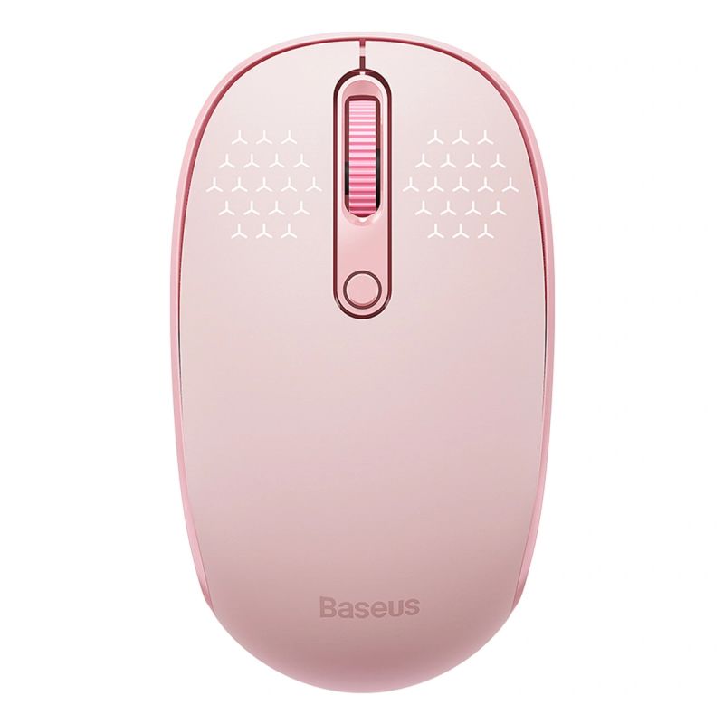 Baseus F01B Wireless Mouse 2.4GHz + Bluetooth 3.0 + 5.0 – Pink