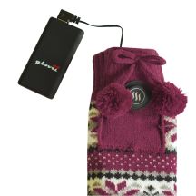 Glovii Ciabatte heated with, size norwegian pattern, batteries AND charging cable included,