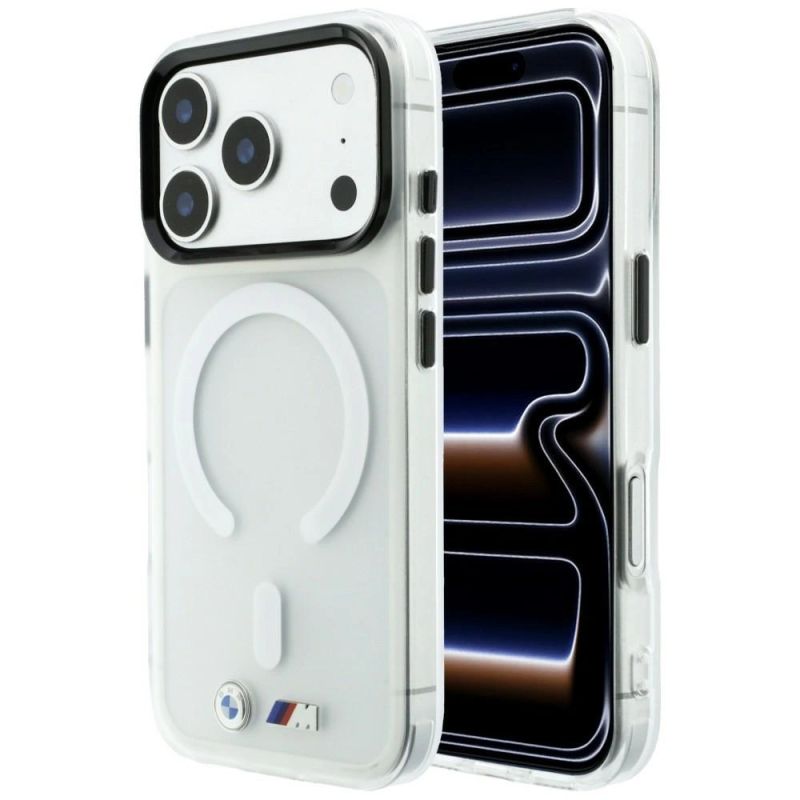 BMW M IML Frosted Metal Logo & Trims MagSafe Case for iPhone 18 Pro Max / 17 Pro Max - Transparent
