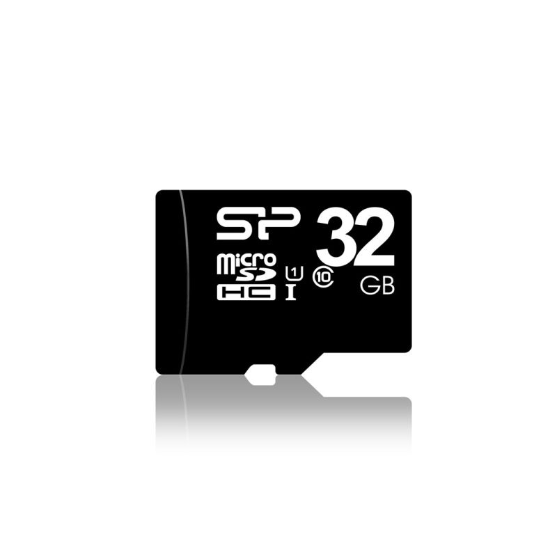 Silicon Power 32GB microSDHC Memory Card, Class 10 + microSD-SD ADAPTER (SP032GBSTH010V10SP)