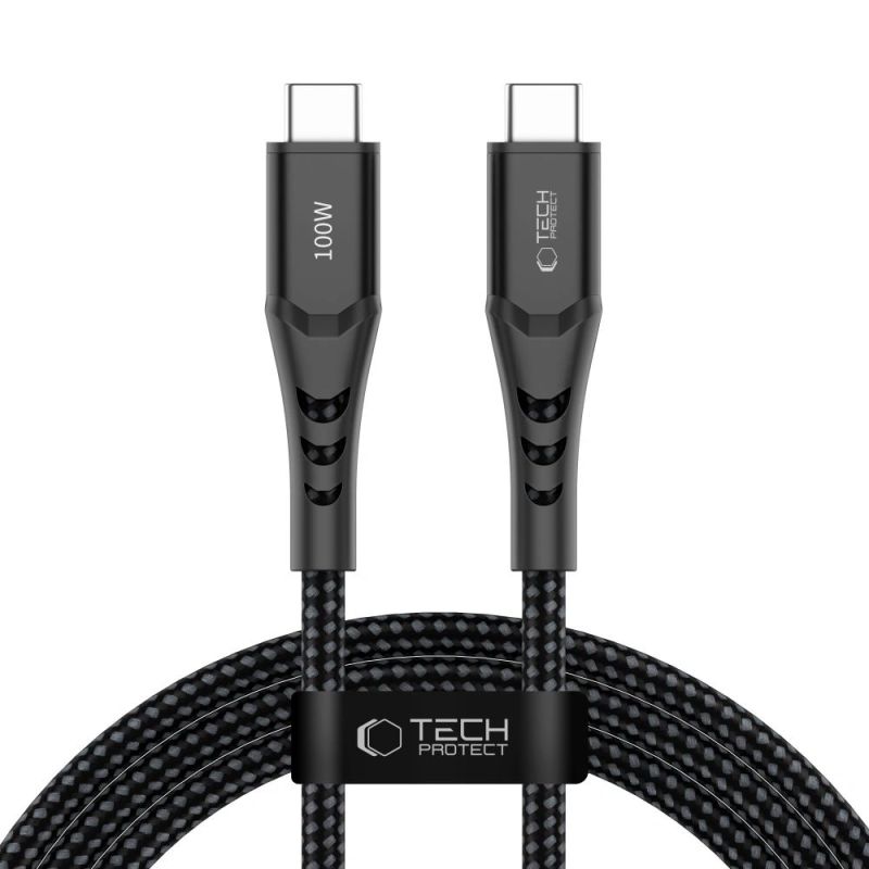 Tech-Protect Ultraboost UB11T USB-C / USB-C PD 100W / QC3.0 Cable 200 cm - Black