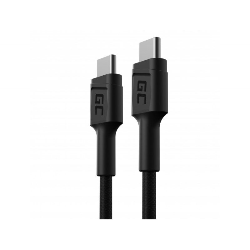 GREEN CELL CABLE KABGC31 GC POWERSTREAM USB-C - USB-C 30CM, POWER DELIVERY 60W, ULTRA CHARGE, QC 3.0