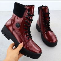 Rieker Stivali patent leather platform ankle Rieker