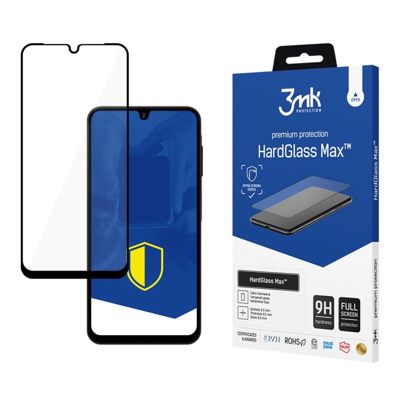Reinforced full-screen tempered glass 3mk HardGlass Max Black for Samsung Galaxy A16/A26/M16