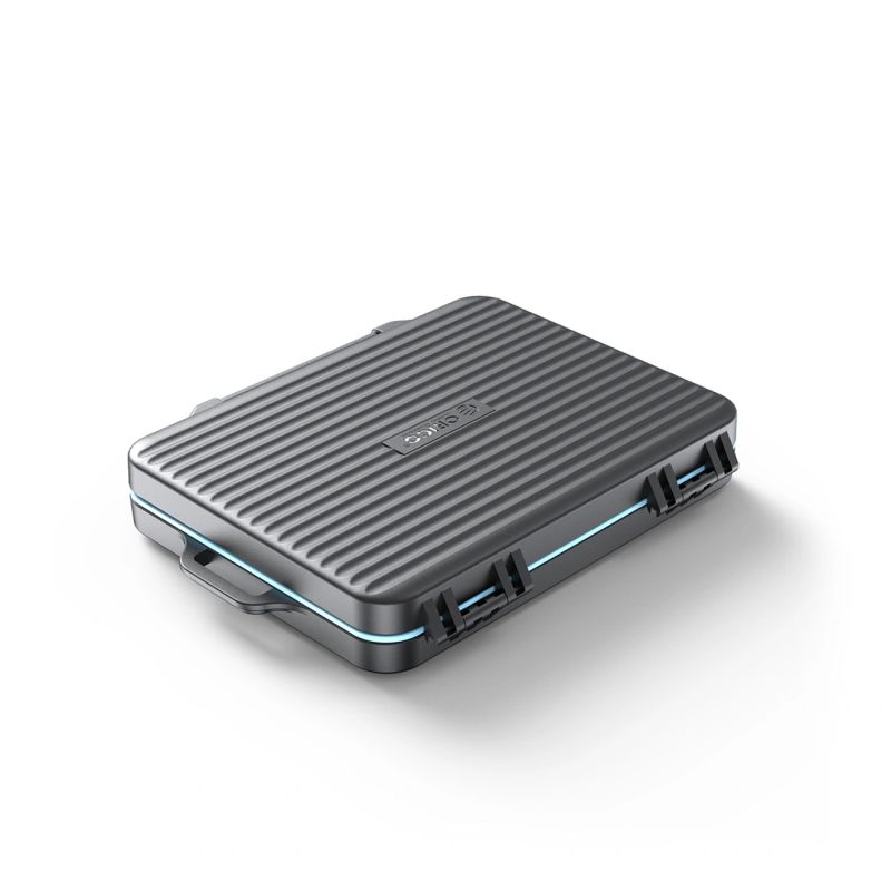 Black Memory Card Case for 2.5" SSD, 2.5" HDD, M.2 SSD, SD Card, Micro SD Card, CompactFlash Card and Card Readers