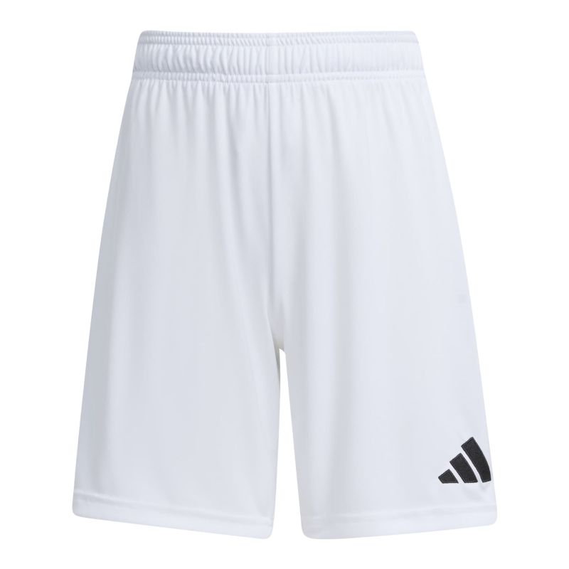 adidas Entrada 26 Kids' Shorts, White JZ6526