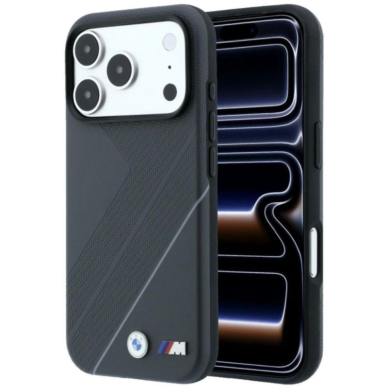 BMW M Tire Track with Silver Line MagSafe Case for iPhone 18 Pro Max / 17 Pro Max – graphite
