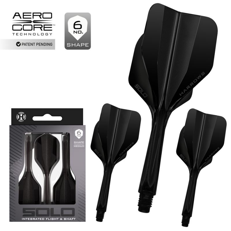 Shaft + Harrows Solo feather - black