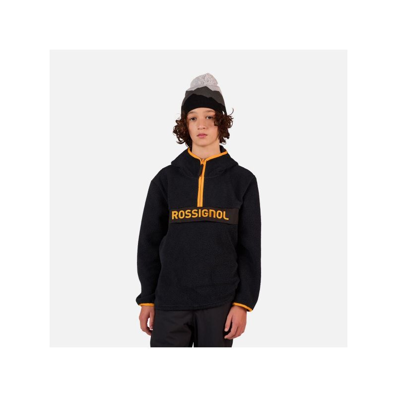 ROSSIGNOL JR All Track Anorak Fleece Kids' Sweatshirt Black
