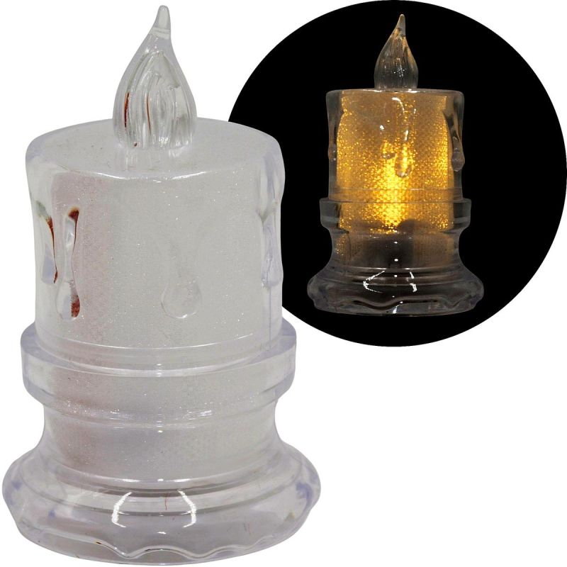 DECORATIVE CANDLE 5x8CM DECORATED LED
