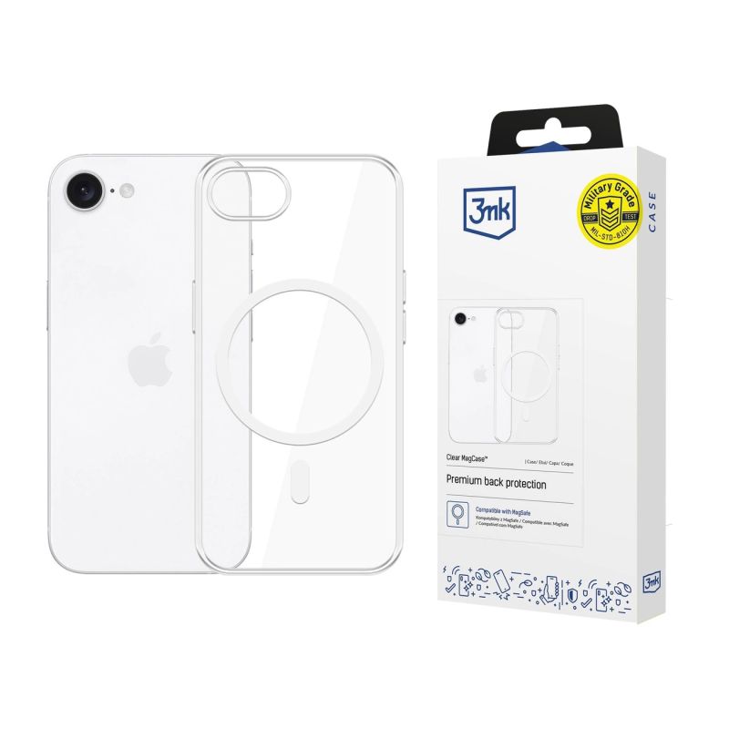 3mk Clear MagCase for Apple iPhone 16E - transparent