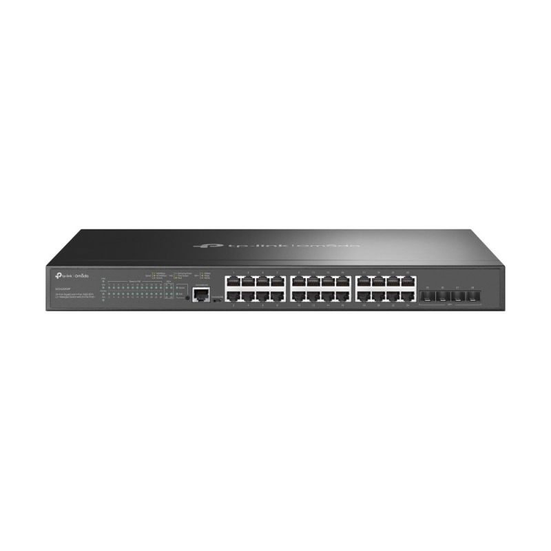 TP-Link Omada SG3428XMP Managed Network Switch L2+ Gigabit Ethernet (10/100/1000) PoE Support 1U Black