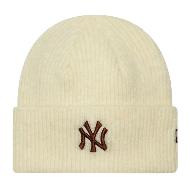 New Era Women's Wide Cuff Beanie New York Yankees Hat 60915815 Beige One Size
