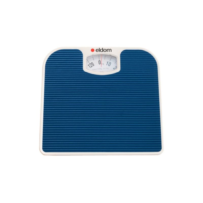 ELDOM MECHANICAL BATHROOM SCALE BR2016N BLUE UP TO 130 KG
