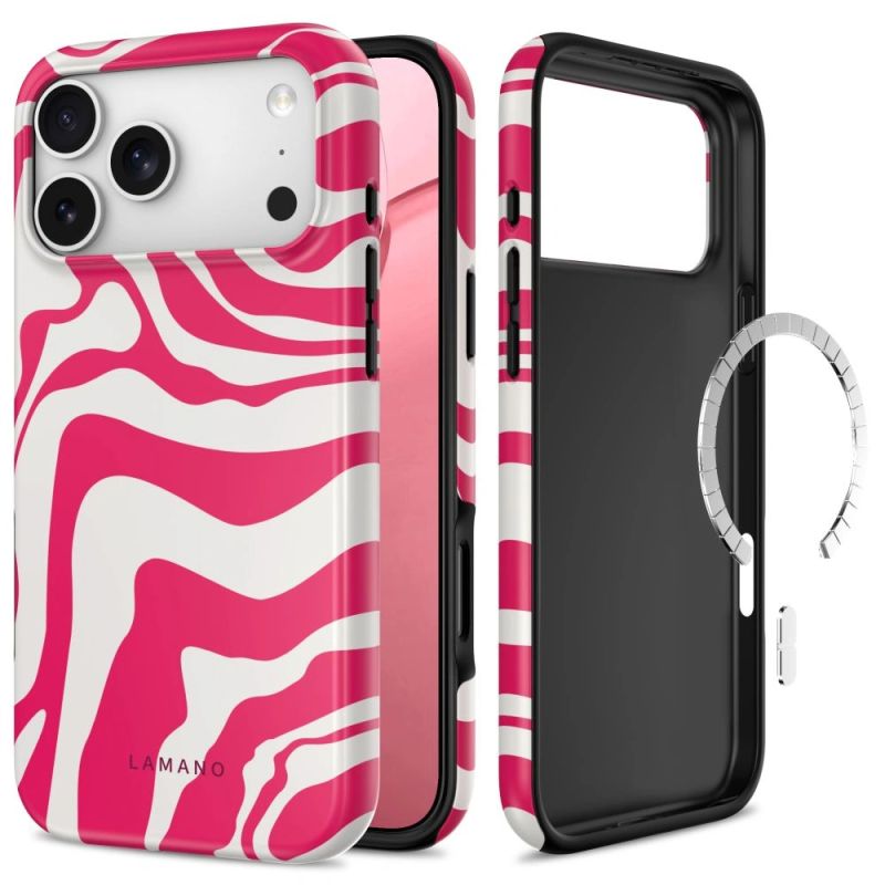 Tech-Protect Lamano MagSafe Case for iPhone 18 Pro Max / 17 Pro Max - White and Pink