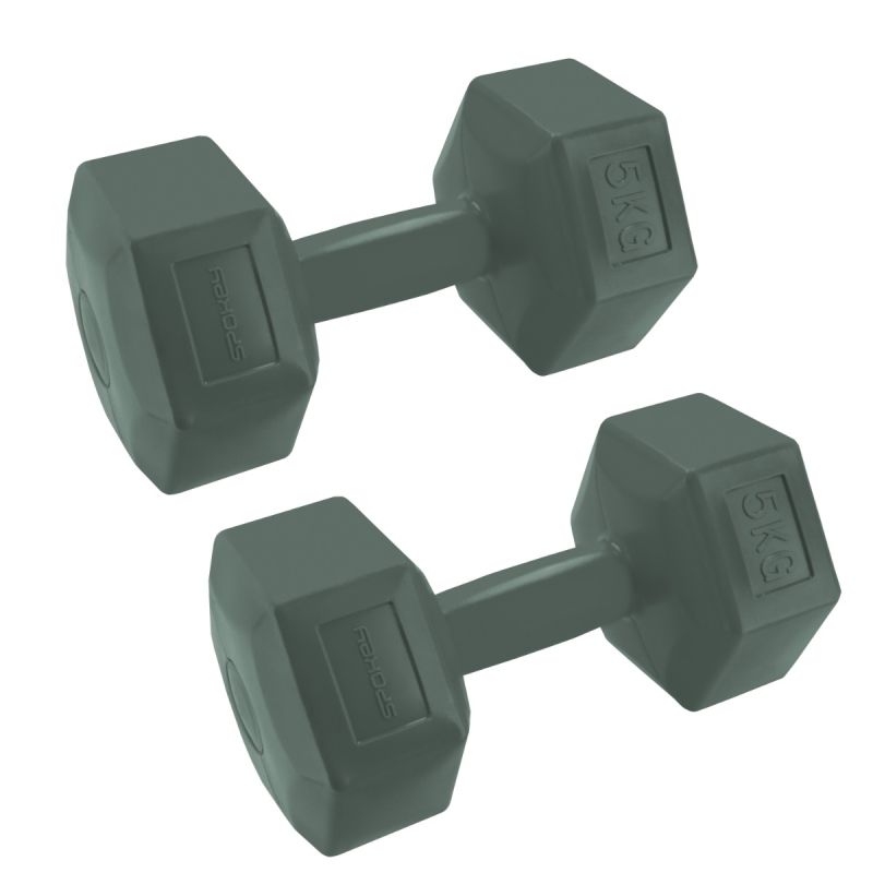 Dumbbell Set for Workouts, 2 x 5 kg Spokey MONSTER