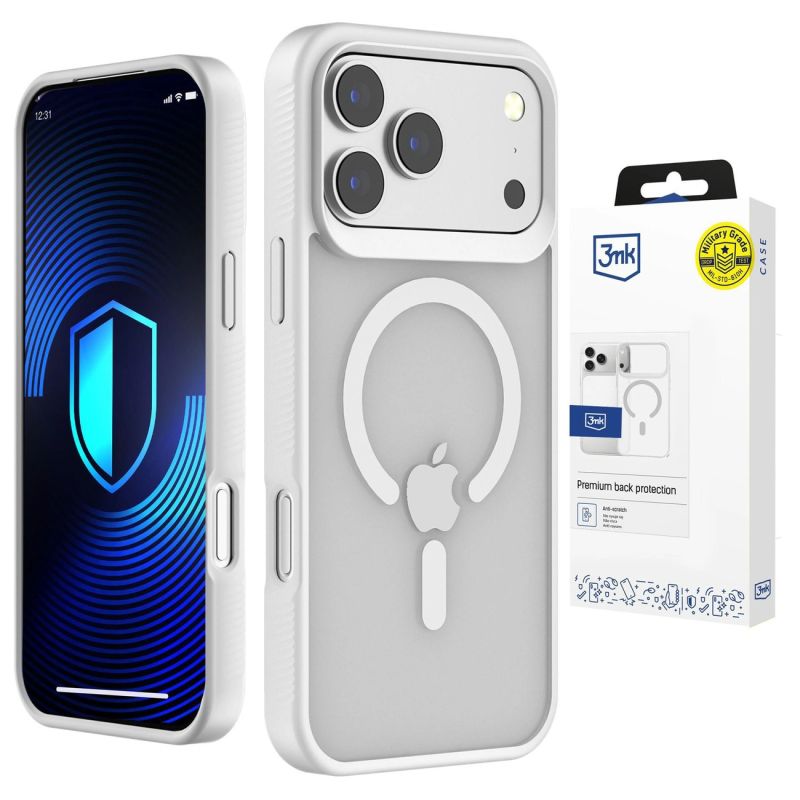 3mk Smoke MagCase for iPhone 17 Pro Max - White-Translucent