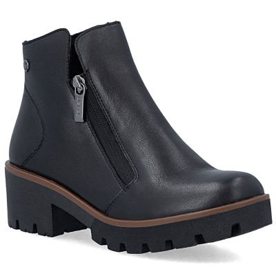Rieker Stivali leather ankle with block heel, Rieker