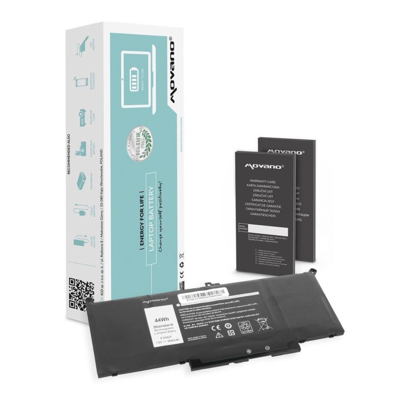 Movano Battery for Dell Latitude MYJ96, 7290, 7390, 7490 (7.4V-7.6V) (5800 mAh)