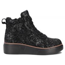Filippo Stivali leather ankle with wedges and flowers, Filippo