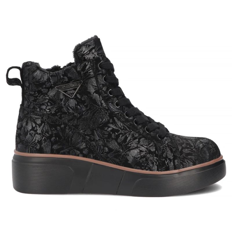 Filippo Stivali leather ankle with wedges and flowers, Filippo