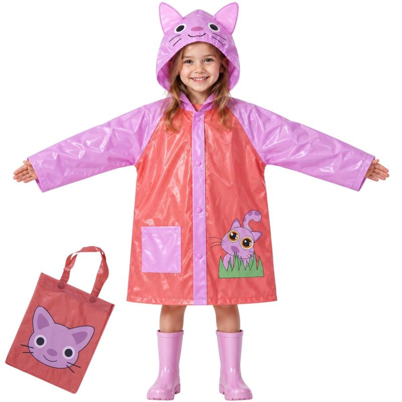 Children’s Rain Poncho, Pink, REDCLIFFS Size S