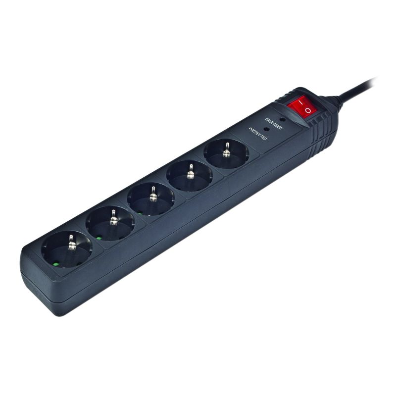 ENERGENIE SPG5-C-10 power strip (5 x VDE; 3m; black)