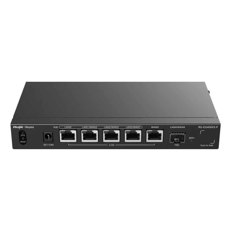 Ruijie Networks RG-EG406XS-P 2.5 Gigabit Ethernet Router Black