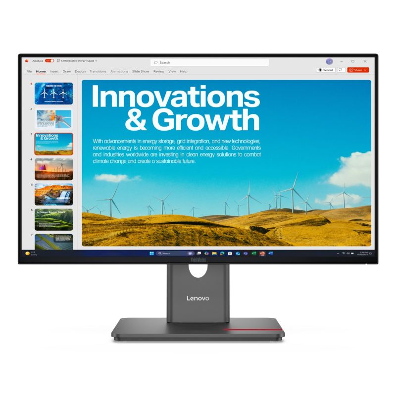 Lenovo ThinkVision P24QD-40 23.8" QHD 120Hz 300 nits AG USB HDMI DP Eclipse Black