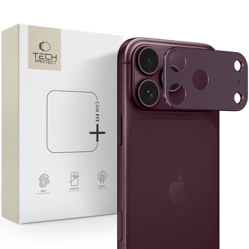 Tech-Protect Camalloy Fit+ Camera Island Cover for iPhone 18 Pro Max – Burgundy