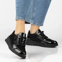 Filippo Scarpe patent leather wedge