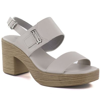 M. Daszyński Sandali ash-gray heeled M.Daszyński