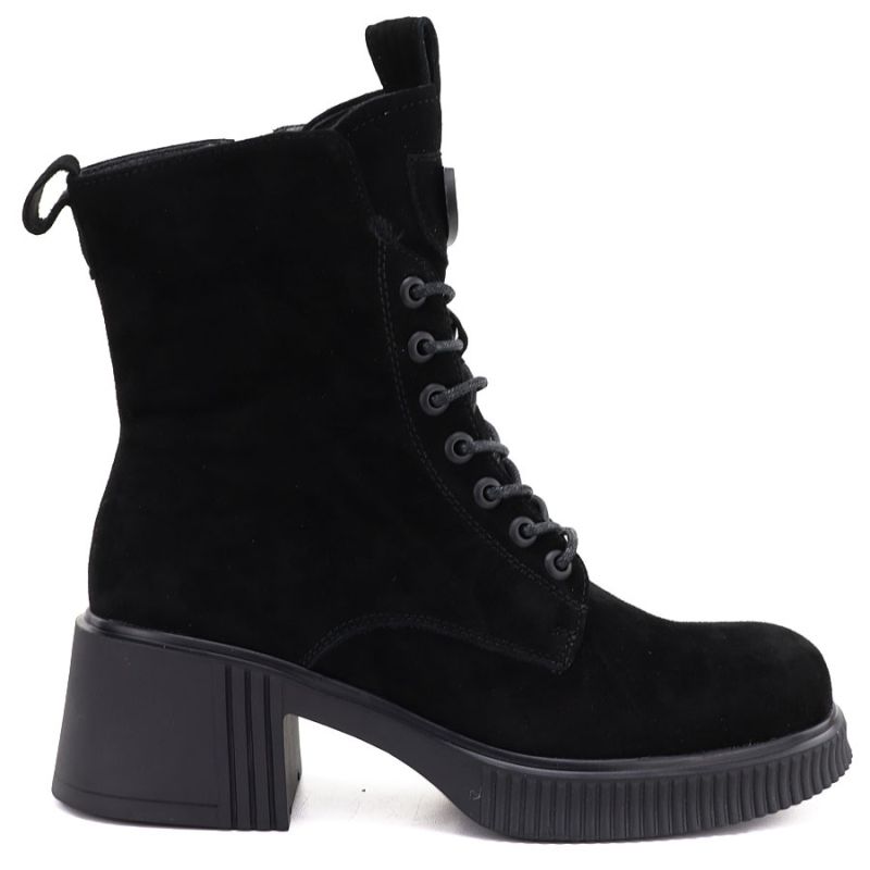 Vinceza Stivali leather ankle with block heel and platform, Vinceza