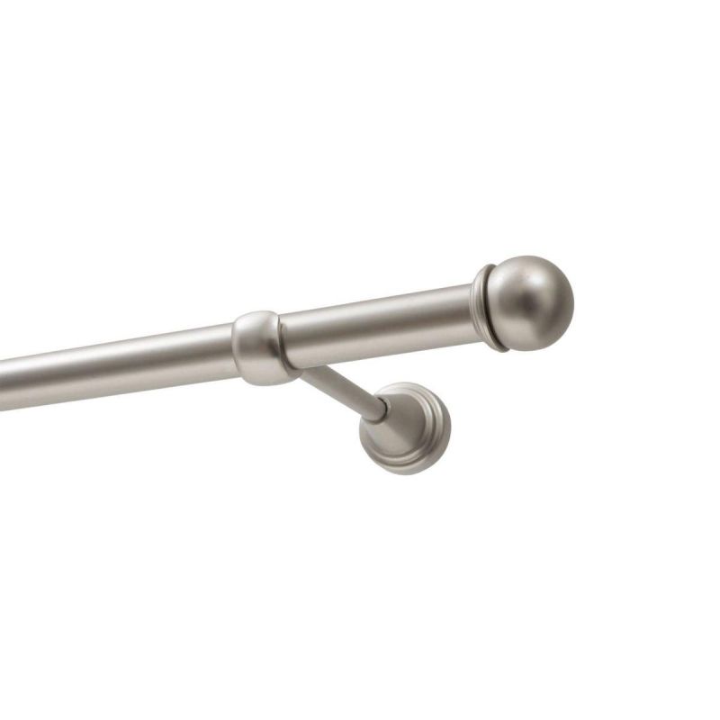 Single Curtain Pole Ø 19 mm Satin Chrome 160 cm Finial MAX KOWALSKI
