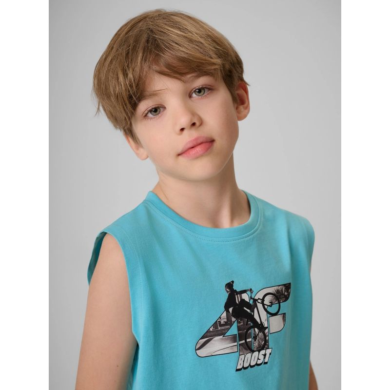 4f Maglietta regular sleeveless with print