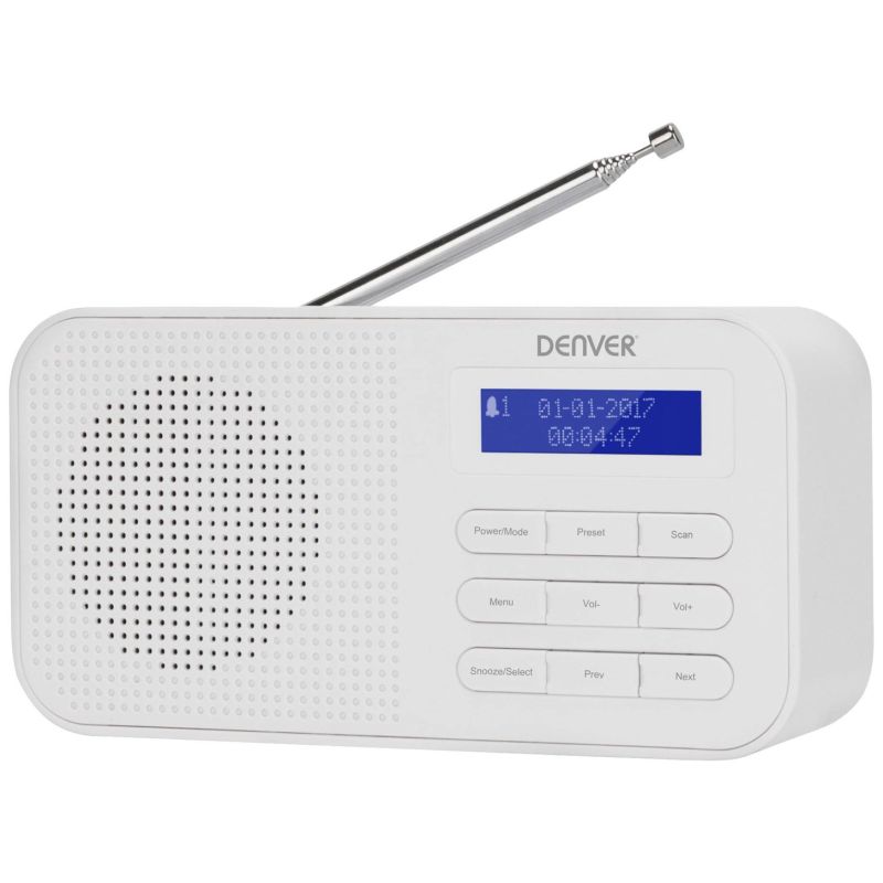 Denver DAB-42 Personal Digital Radio, White