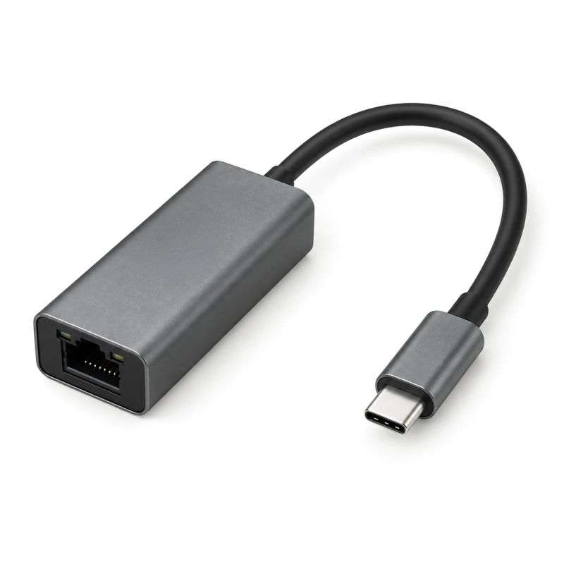 Wozinsky WAU-45C Ethernet Network Adapter LAN Gigabit RJ45 1000 Mb/s USB-C - Gray