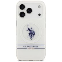 U.S. Polo Assn. Polo US DH and Bottom Stripe Logo MagSafe Case for iPhone Pro