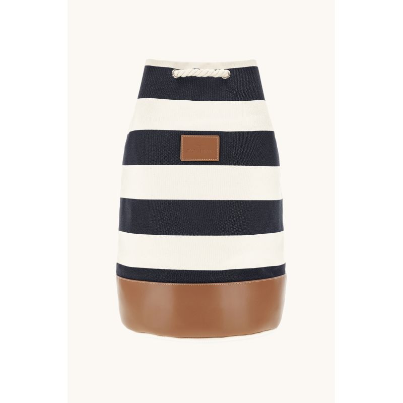 Paul&Shark navy blue and ecru unisex fabric bag 26418102-H21 - elegant and practical
