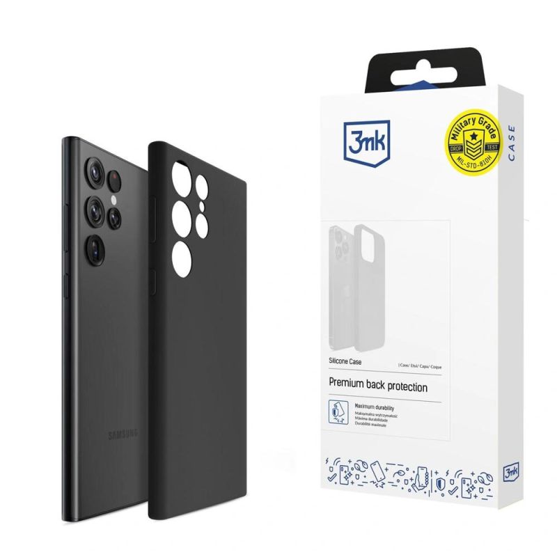 3mk Silicone Case for Samsung Galaxy S24 Ultra - Black