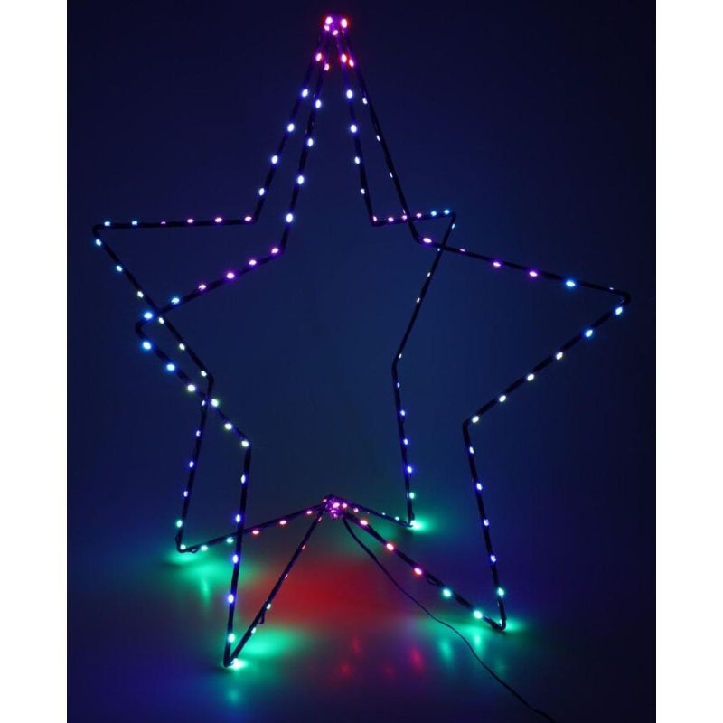 3D DECORATIVE STANDING STAR 120LED RGB 80CM