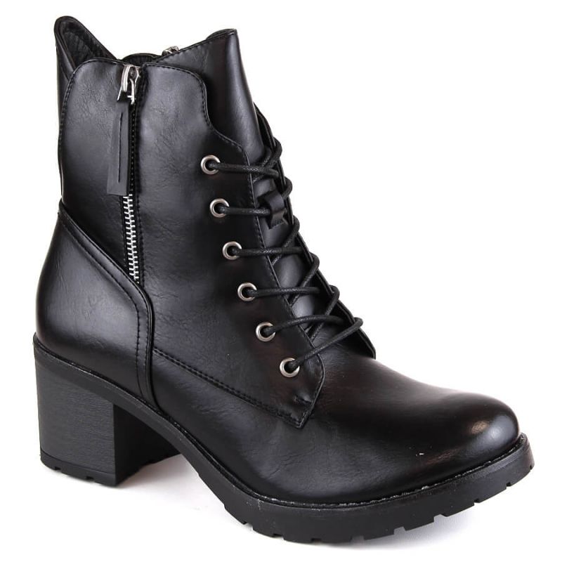 Potocki W WOL177A high heel and platform ankle boots, black