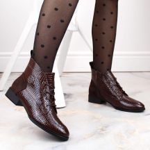 Filippo Stivali patent leather ankle with insulated crocodile skin