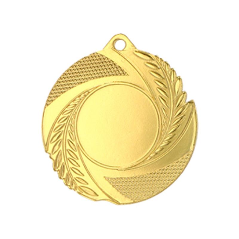 Gold medal with space for a 25 mm emblem - steel medal