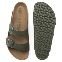 Birkenstock Infradito Arizona Vegan Microfaser Regular Women's-Men's Desert Dust Thyme for Wide Feet