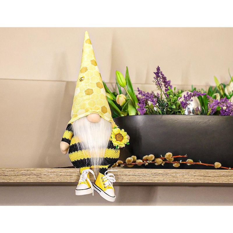Saska Garden Sneakers snow gnome sitting drone in spring decoration
